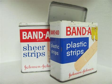 old metal band aid box code 6524|vintage metal band aids.